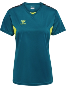 Preview: Damen Hummel Authentic Jersey - Blue coral/sulfur spring